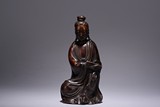 A BRONZE FIGURE OF GUANYIN