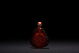 A TRANSLUCENT AMBER SNUFF BOTTLE