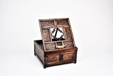 A HUANGHUALI DRESSING CASE W/ MIRROR STAND