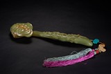 A YELLOW JADE LINGZHI RUYI SCEPTER