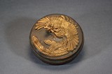 A GILT-BRONZE 'PHOENIX' CIRCULAR PASTE BOX