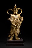 A LARGE GILT-BRONZE FIGURE OF GUARDIAN KING WEITUO