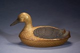 A GILT-BRONZE 'DUCK' BOX AND COVER