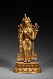 A GILT-BRONZE FIGURE OF STANDING BODHISATTVA