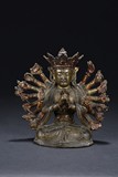 A PARCEL-GILT BRONZE AVALOKITESVARA 