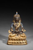 A GILT BRONZE FIGURE OF AMITAYUS