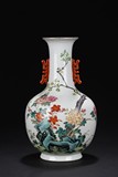 A FAMILLE ROSE 'FLOWERS' BALUSTER VASE 