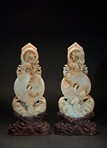 A PAIR OF IMPERIAL WHITE JADE CEREMONIAL TABLETS