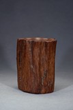 AN AGARWOOD BRUSHPOT