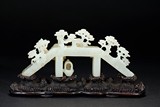 A WHITE JADE CARVED BRIDGE