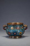 A GILT BRONZE CLOISONNÉ ENAMEL CENSER