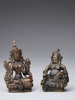 TWO BRONZE FIGURES OF BODHISATTVA