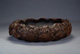 AN AGARWOOD CARVED 'RUYI' WASHER