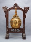 AN IMPERIAL GILT-BRONZE TEMPLE RITUAL BELL