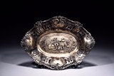 A GERMAN SILVER REPOUSSE DISH