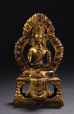A GILT-BRONZE FIGURE OF AMITABHA