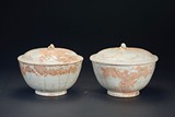 A PAIR OF YINGQING GLAZE BOWLS WITH COVER