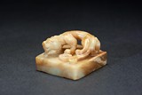 A CARVED JADE 'CHILONG' SEAL