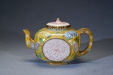 AN IMPERIAL ENAMEL 'CHRYSANTHEMUM' TEAPOT