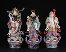 A SET OF THREE FIGURES OF FU LU SHOU