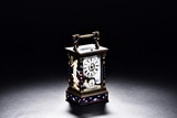 AN EUROPEAN CLOISONNE ENAMEL CLOCK