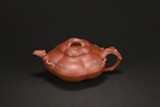 A YIXING ZISHA 'MELON' TEAPOT