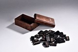 A SET OF CHINESE BLACK TILES
