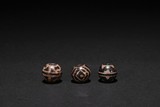THREE INDIAN DZI BEADS