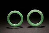 A PAIR OF SPECTACULAR TRANSLUCENT JADEITE BANGLES