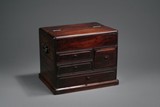A HUANGHUALI OR ROSEWOOD TABLE CABINET