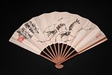 QI BAISHI: INK ON PAPER ‘SHRIMP' FAN PAINTING