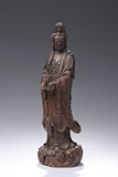 AN AGARWOOD CARVED GUANYIN 