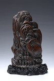 AN AGARWOOD CARVED MOUNTAIN BOULDER