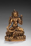 A GILT-BRONZE FIGURE OF TARA