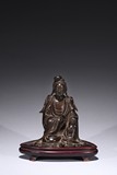 A BRONZE FIGURE OF GUANYIN