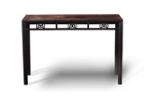 A BLACK ROSEWOOD SIDE TABLE