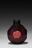 A RUBY RED GLASS SNUFF BOTTLE