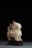 A JADE CARVED 'LUDUAN' BEAST CENSER