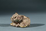 A GILT BRONZE TIGER PAPERWEIGHT 