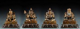 A SET OF FOUR BRONZE GUARDIAN KINGS