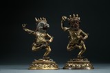 TWO GILT-BRONZE FIGURE OF DAKINI
