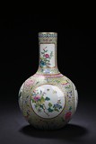 A FAMILLE-ROSE 'FLOWER AND BIRD' BOTTLE VASE