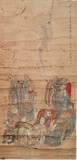 FENG QI: COLOR & INK ON PAPER 'EIGHTEEN LUOHAN' PAINTING