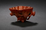 A CARVED BOXWOOD CUP