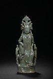 A FINE LONGQUAN GUAN YIN STATUE