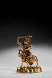 A GILT BRONZE FIGURE OF PALDEN LHAMO