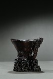AN AGARWOOD 'PLUMS' LIBATION CUP