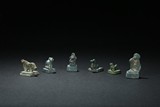 A SET OF SIX ARCHAIC BRONZE SEALS