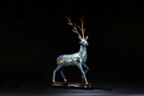 A LARGE CLOISONNE ENAMEL MODEL OF STAG