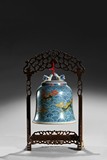 A BLUE AND WHITE WUCAI 'MYTHICAL BEASTS' BELL